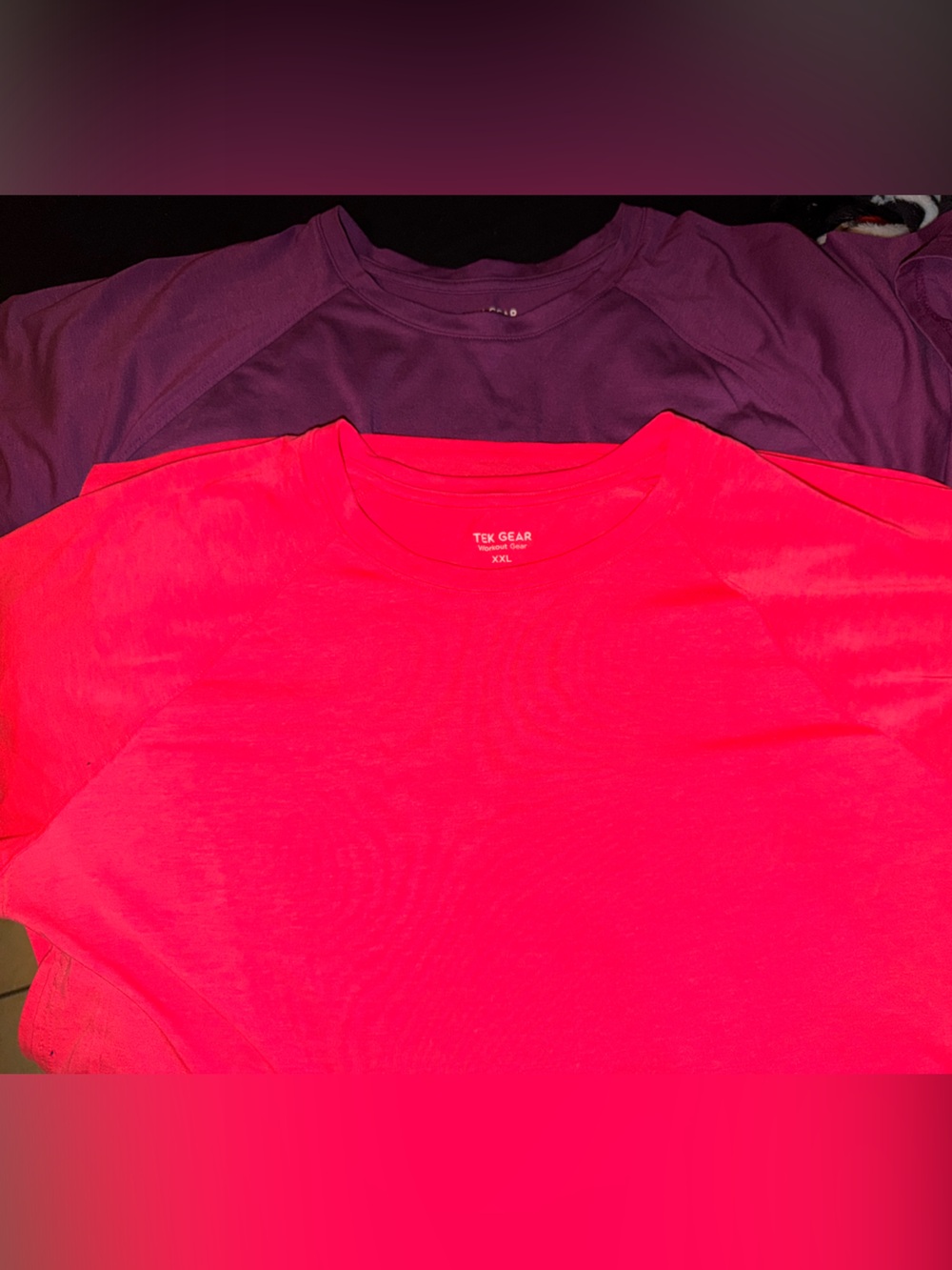 tek gear Neon Pink & Deep Purple Short Sleeve women's workout gear